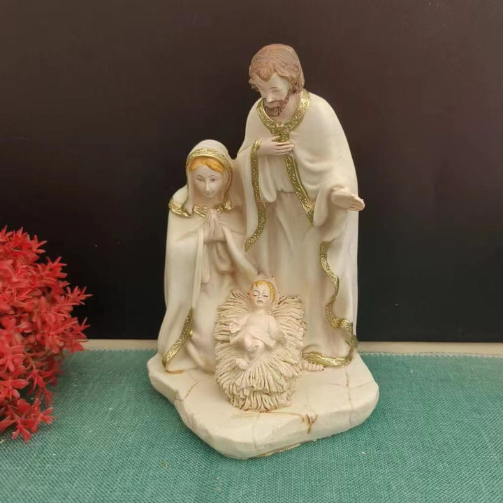 Christianartworkshop Krippenfiguren-Set mit Heiliger Familie, Desktop-Dekoration, Ornament