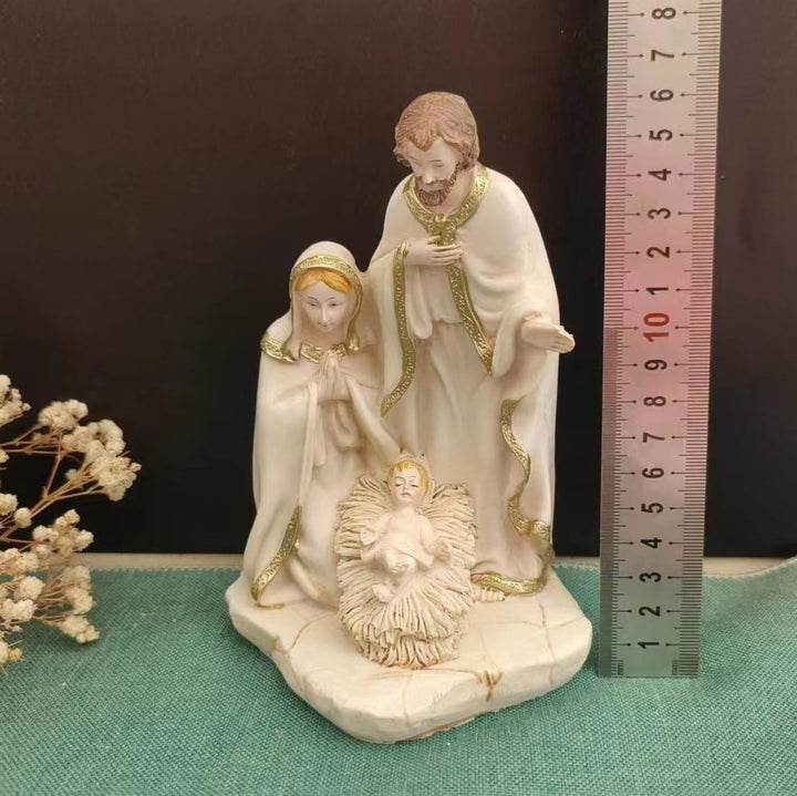 Christianartworkshop Krippenfiguren-Set mit Heiliger Familie, Desktop-Dekoration, Ornament