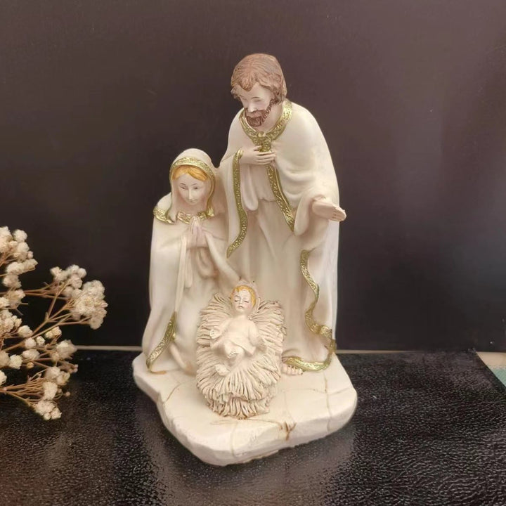 Christianartworkshop Krippenfiguren-Set mit Heiliger Familie, Desktop-Dekoration, Ornament