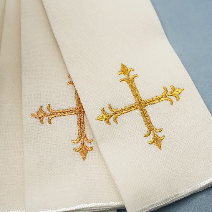 Christianartworkshop Göttliches Kreuz und Schriftrolle Kelchschleier & Purifikator-Set Religiöses Altarwäsche-Set
