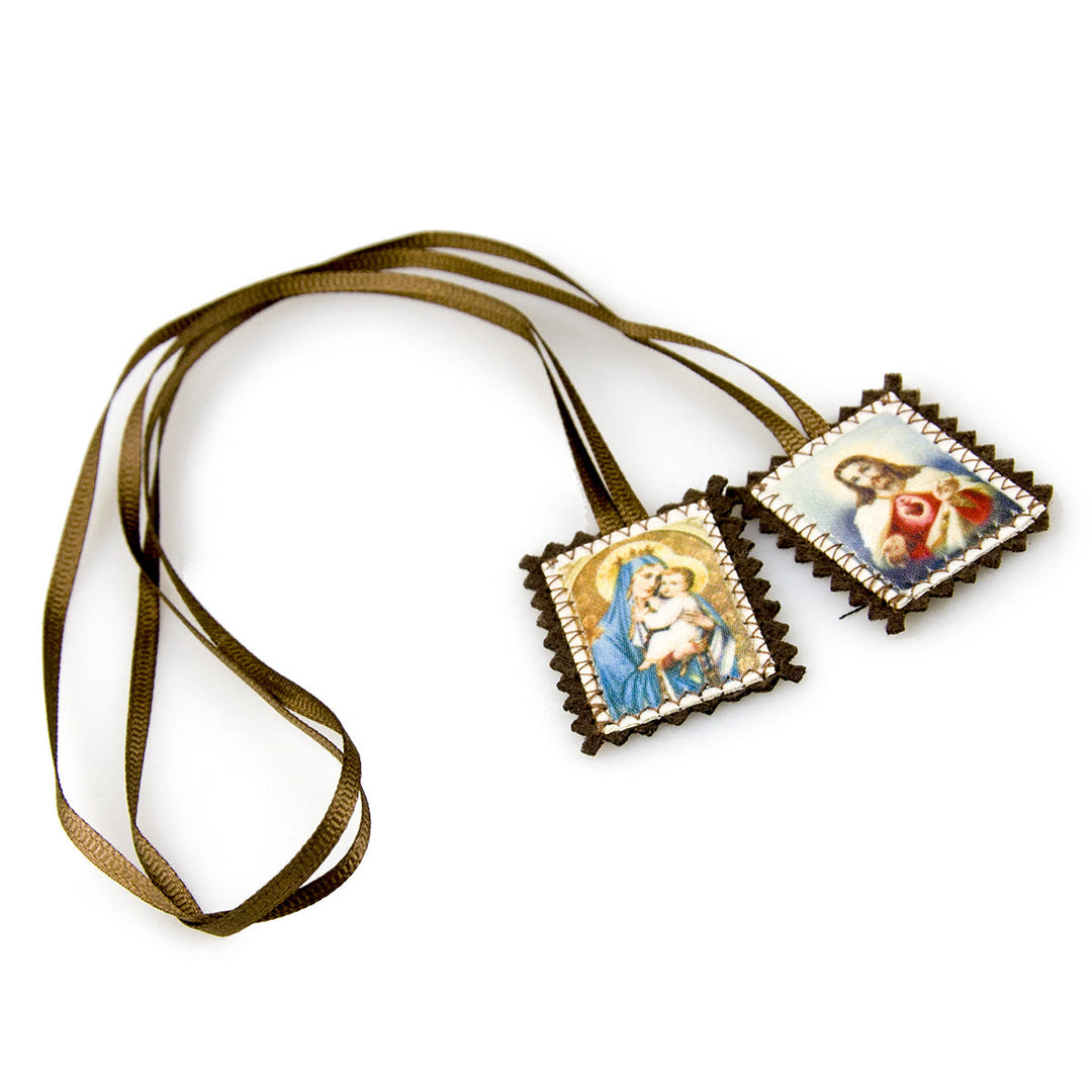 Christianartworkshop Skapulier des Heiligen Herzens und der Madonna – Eine doppelte Hingabe an Jesus und Maria