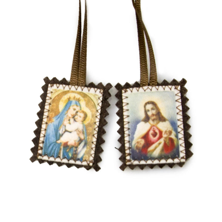 Christianartworkshop Skapulier des Heiligen Herzens und der Madonna – Eine doppelte Hingabe an Jesus und Maria