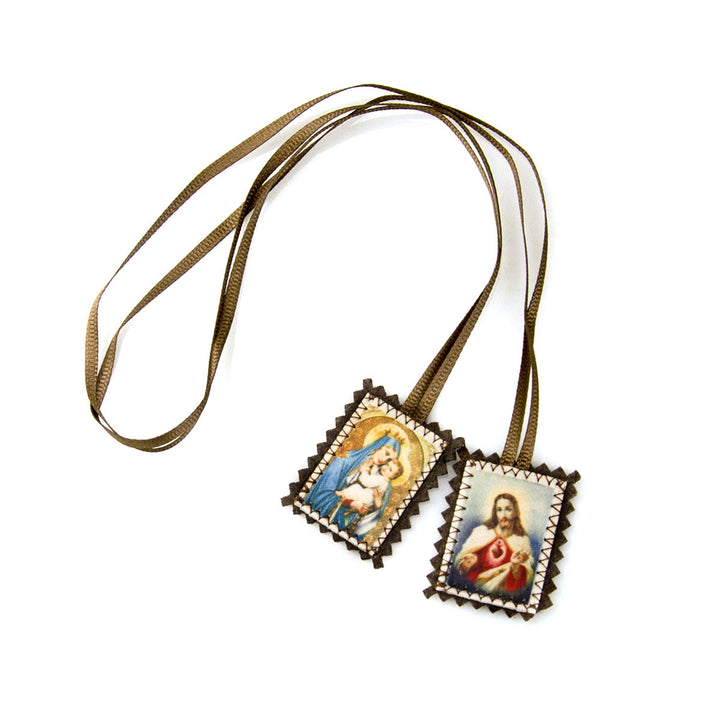 Christianartworkshop Skapulier des Heiligen Herzens und der Madonna – Eine doppelte Hingabe an Jesus und Maria