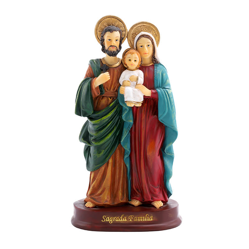 Christianartworkshop Farbiges Figurenset der Heiligen Familie, Schreibtischdekoration, Ornament