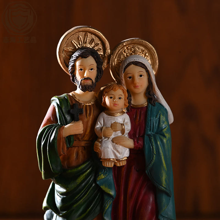 Christianartworkshop Farbiges Figurenset der Heiligen Familie, Schreibtischdekoration, Ornament