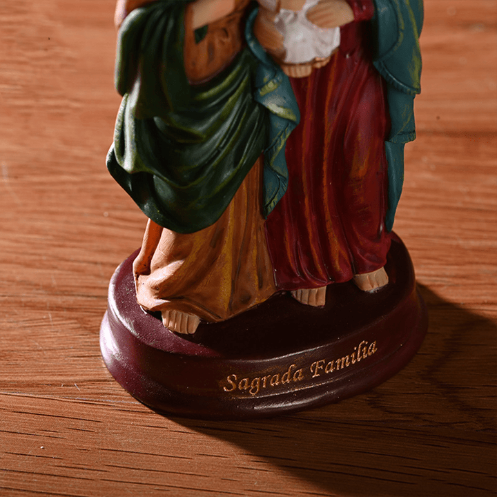 Christianartworkshop Farbiges Figurenset der Heiligen Familie, Schreibtischdekoration, Ornament