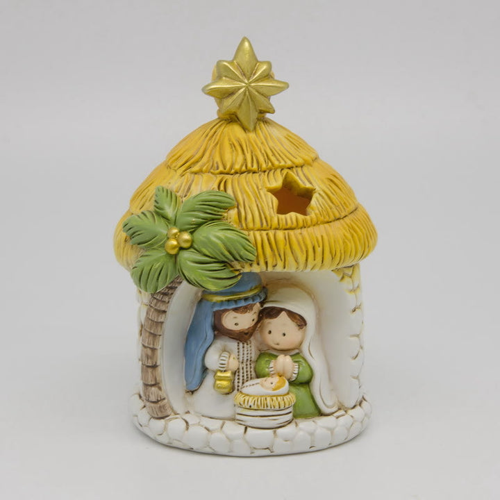 Christianartworkshop Figurenset im Cartoon-Stil mit Heiliger Familie, Schreibtisch-Dekoration, Ornament