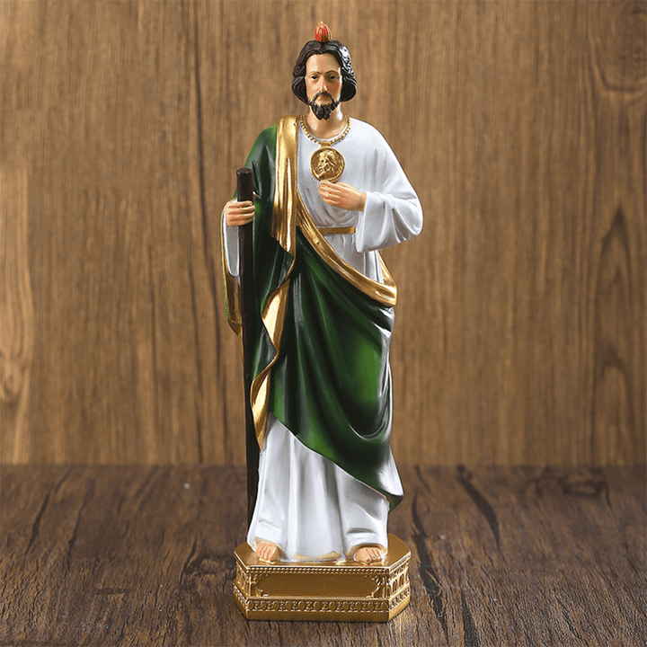 Christianartworkshop Statue des Heiligen Judas aus Kunstharz, Schutzpatron der Hoffnung und Wunder, Schreibtisch-Dekoration, Ornament - Heiliger Judas - image 0
