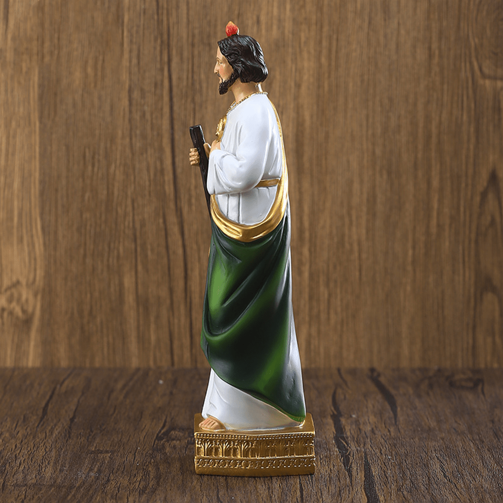 Christianartworkshop Statue des Heiligen Judas aus Kunstharz, Schutzpatron der Hoffnung und Wunder, Schreibtisch-Dekoration, Ornament - image 1