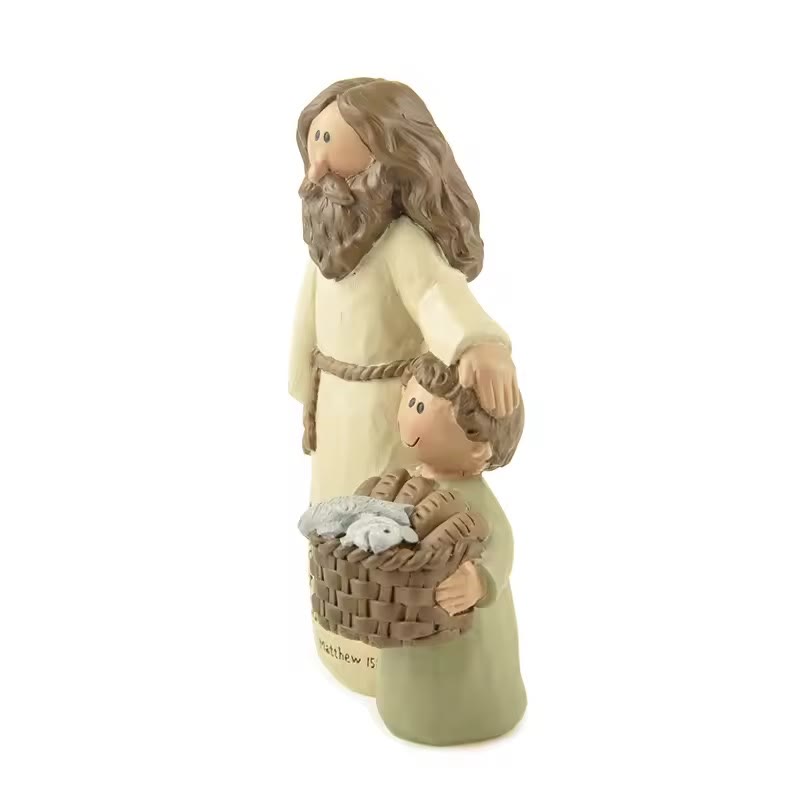 Christianartworkshop Cartoon-Stil Jesus Shepherd Segen Einweihungsparty Harz Kirche Souvenirs Desktop Ornament