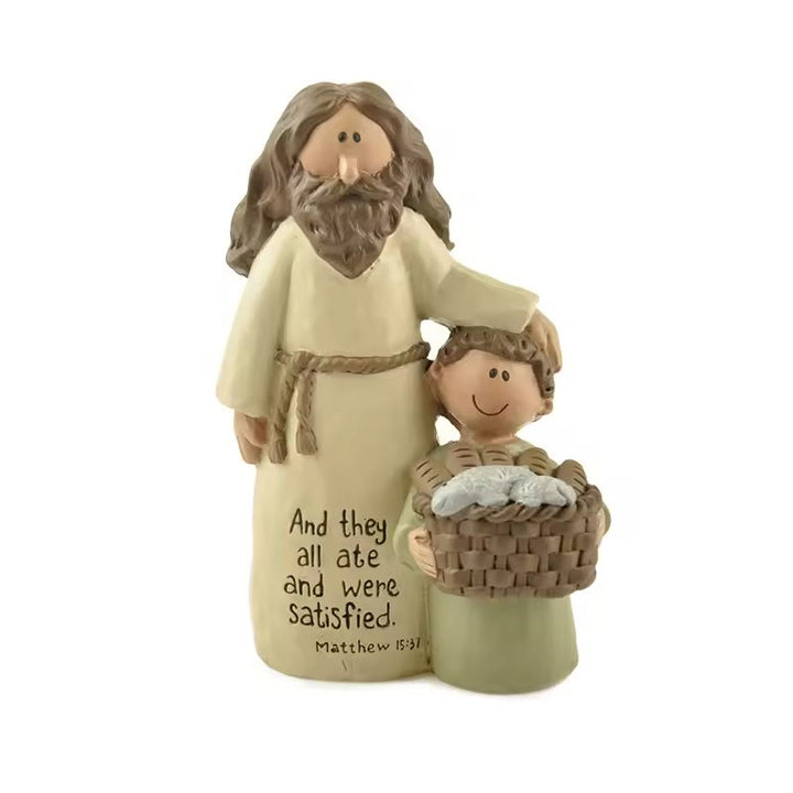 Christianartworkshop Cartoon-Stil Jesus Shepherd Segen Einweihungsparty Harz Kirche Souvenirs Desktop Ornament
