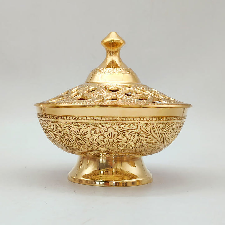 Christianartworkshop Eleganter goldener Weihrauchbrenner: Ein Symbol der Ehrfurcht und des Gebets