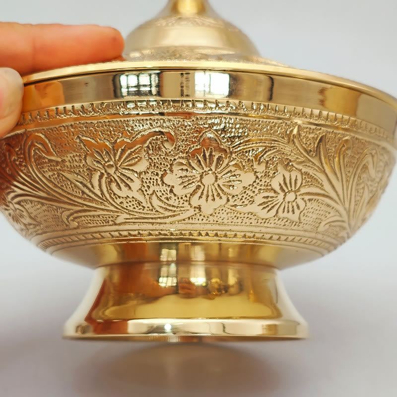 Christianartworkshop Eleganter goldener Weihrauchbrenner: Ein Symbol der Ehrfurcht und des Gebets