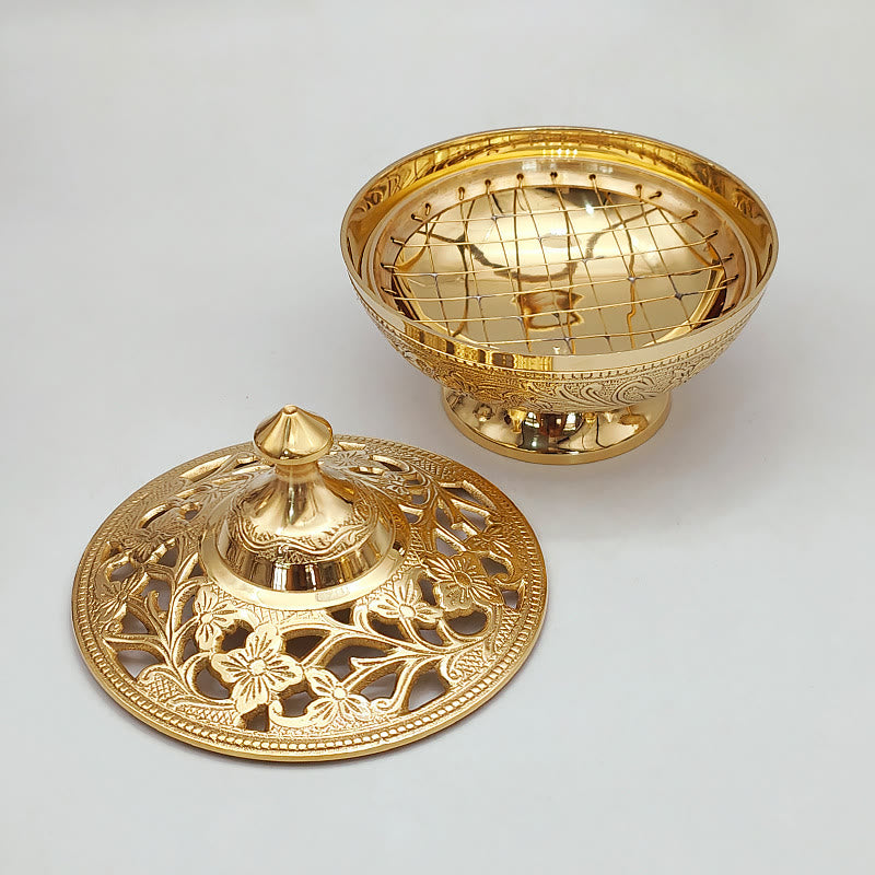 Christianartworkshop Eleganter goldener Weihrauchbrenner: Ein Symbol der Ehrfurcht und des Gebets