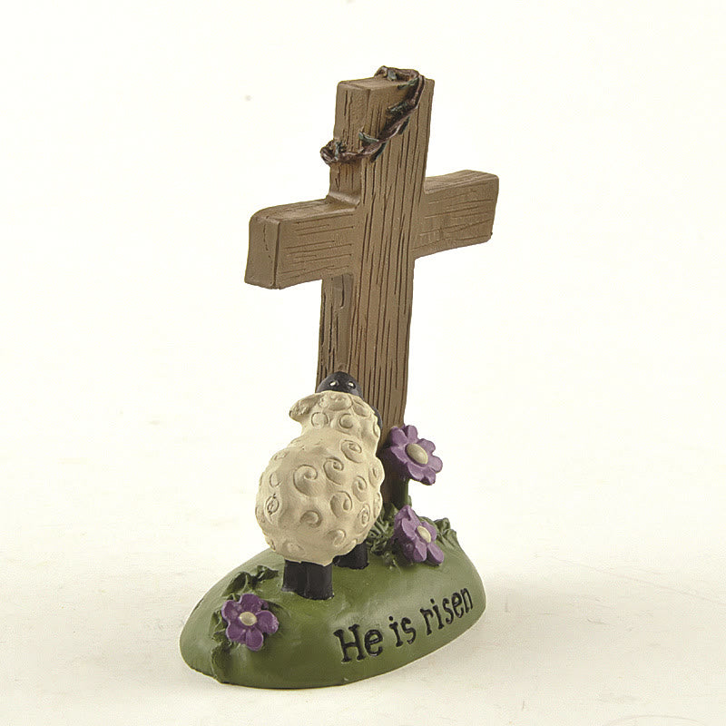 Christianartworkshop Er ist auferstanden, der Herr ist mein Hirte, süßes kleines Schaf, Schreibtisch-Ornament