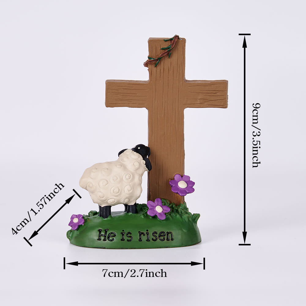 Christianartworkshop Er ist auferstanden, der Herr ist mein Hirte, süßes kleines Schaf, Schreibtisch-Ornament