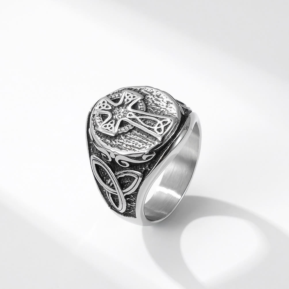 Christianartworkshop Ring mit keltischem Kreuz des ewigen Glaubens – Ein Symbol zeitloser Hingabe - Silber - US 13 - image 4