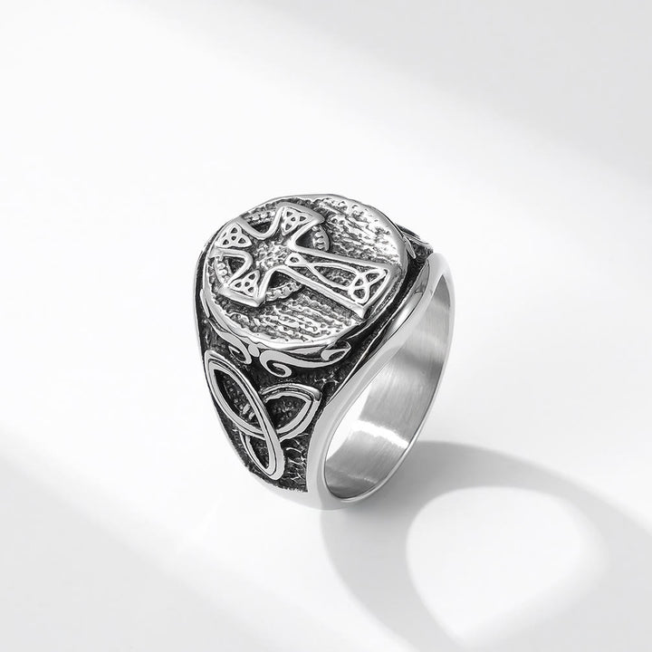 Christianartworkshop Ring mit keltischem Kreuz des ewigen Glaubens – Ein Symbol zeitloser Hingabe - Silber - US 13 - image 4