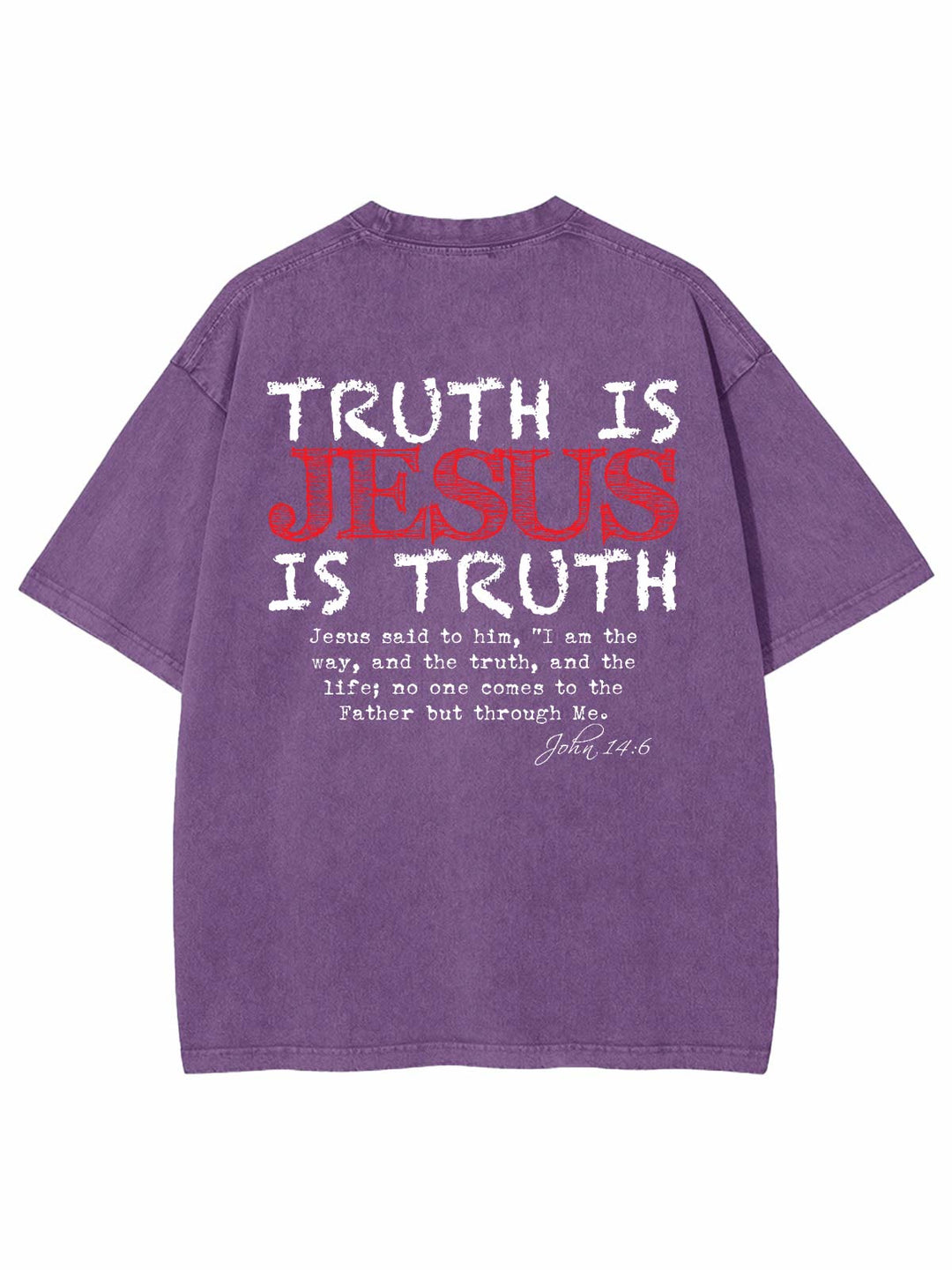 Christianartworkshop Wahrheit ist Jesus ist Wahrheit Unisex gewaschenes T-Shirt