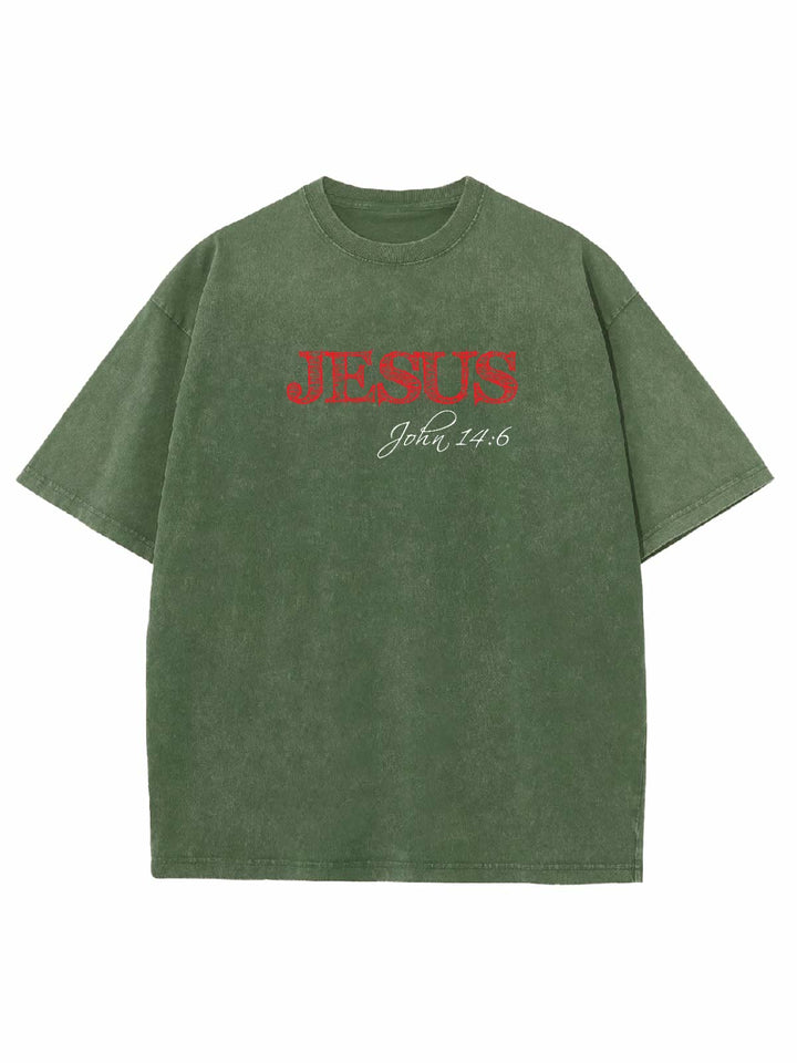 Christianartworkshop Wahrheit ist Jesus ist Wahrheit Unisex gewaschenes T-Shirt
