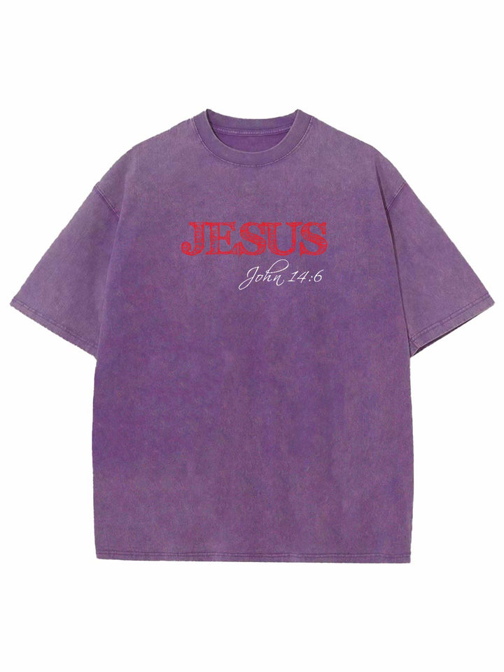 Christianartworkshop Wahrheit ist Jesus ist Wahrheit Unisex gewaschenes T-Shirt