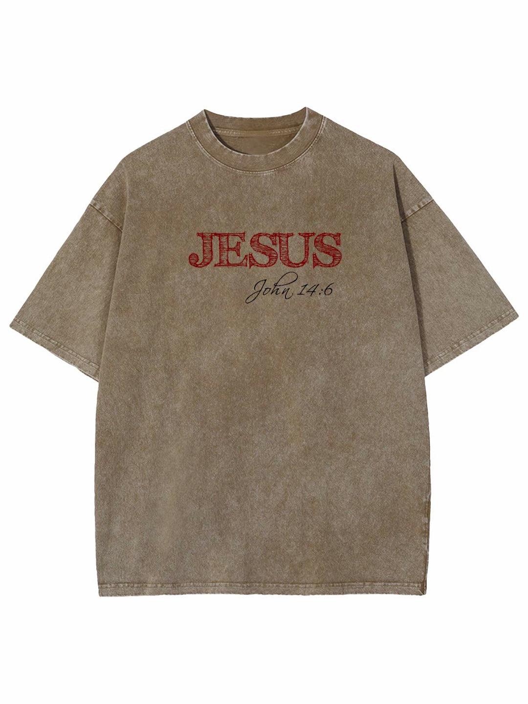 Christianartworkshop Wahrheit ist Jesus ist Wahrheit Unisex gewaschenes T-Shirt