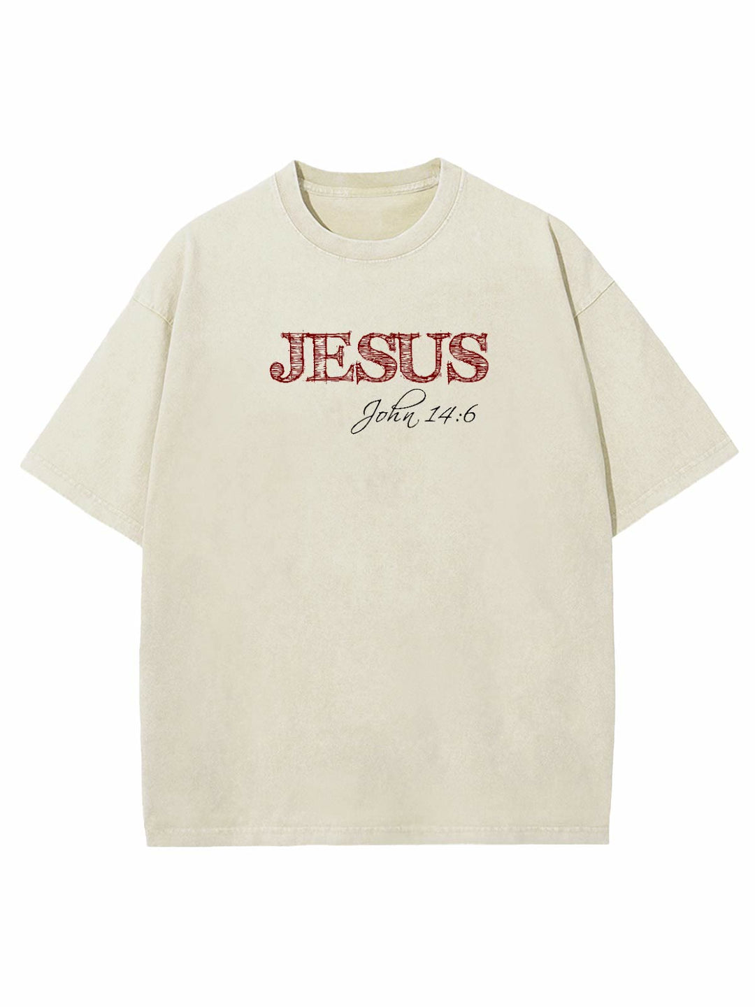 Christianartworkshop Wahrheit ist Jesus ist Wahrheit Unisex gewaschenes T-Shirt