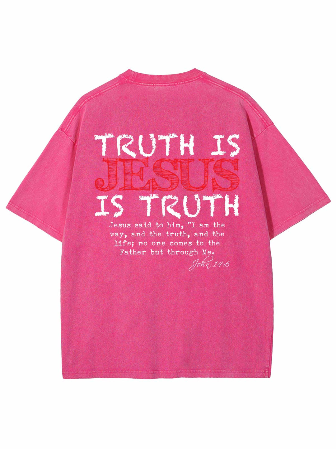 Christianartworkshop Wahrheit ist Jesus ist Wahrheit Unisex gewaschenes T-Shirt