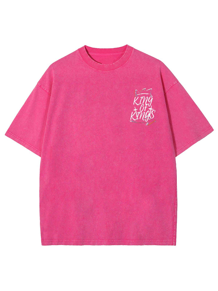 Christianartworkshop King Of Kings Unisex Washed T-Shirt - image 7