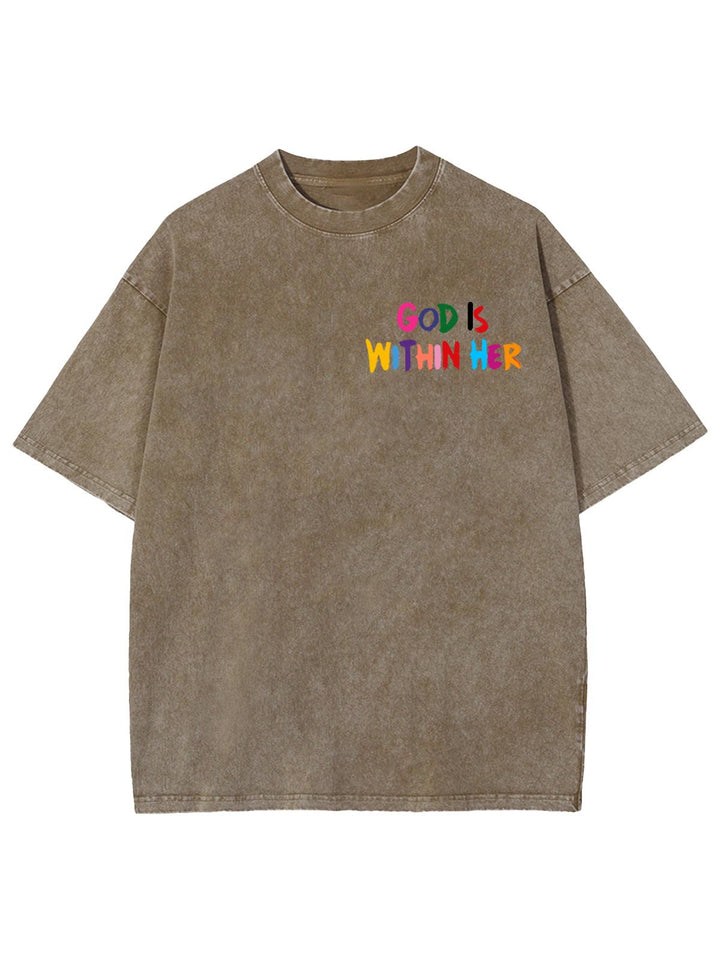 Christianartworkshop Gott ist in ihr, sie wird nicht fallen Unisex-T-Shirt (vorgewaschen) - image 14