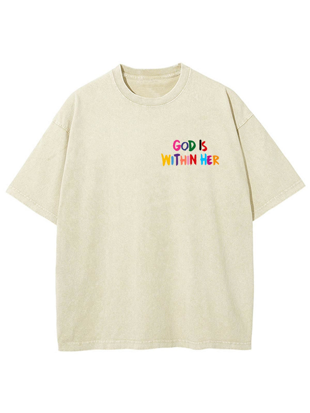 Christianartworkshop Gott ist in ihr, sie wird nicht fallen Unisex-T-Shirt (vorgewaschen) - image 1