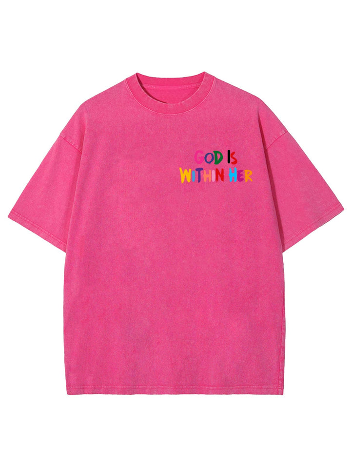 Christianartworkshop Gott ist in ihr, sie wird nicht fallen Unisex-T-Shirt (vorgewaschen) - image 10