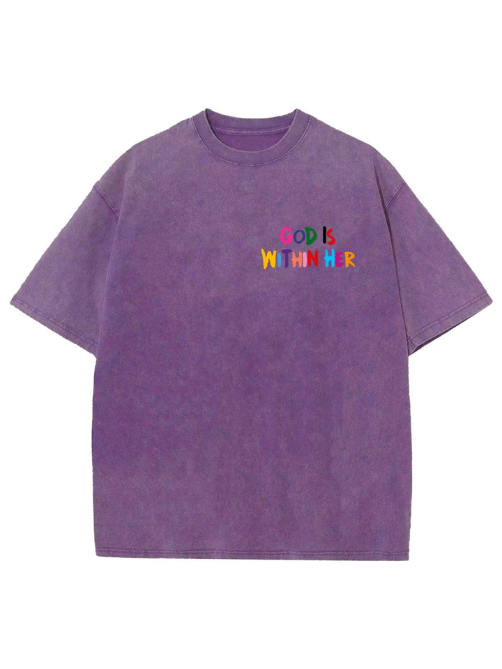 Christianartworkshop Gott ist in ihr, sie wird nicht fallen Unisex-T-Shirt (vorgewaschen) - image 12