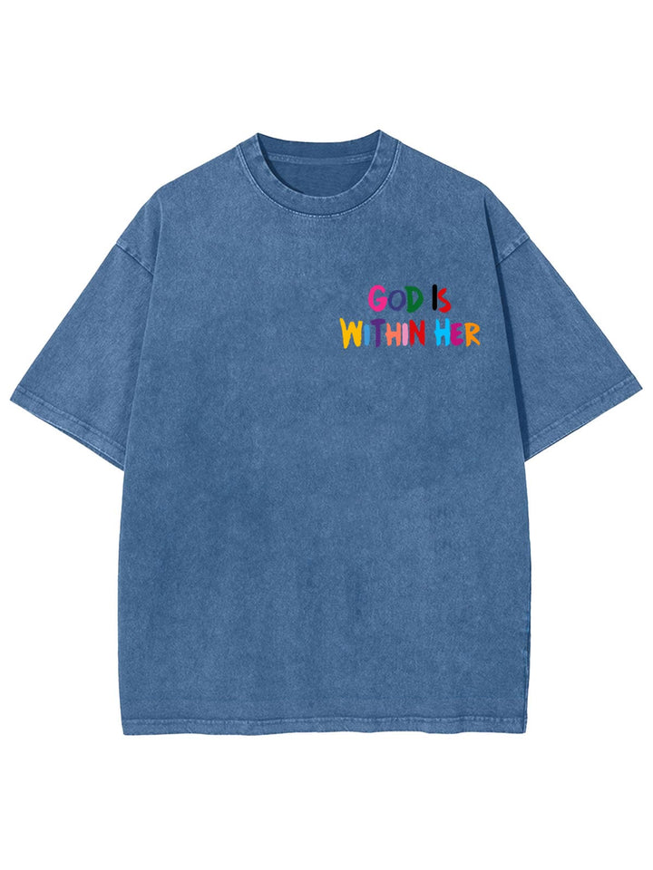 Christianartworkshop Gott ist in ihr, sie wird nicht fallen Unisex-T-Shirt (vorgewaschen) - image 8