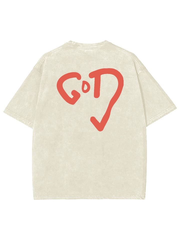 Christianartworkshop Unisex-T-Shirt mit Gottherz-Print