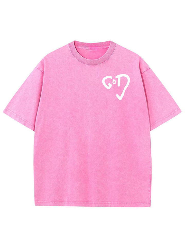 Christianartworkshop Unisex-T-Shirt mit Gottherz-Print