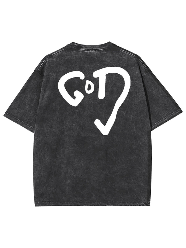 Christianartworkshop Unisex-T-Shirt mit Gottherz-Print