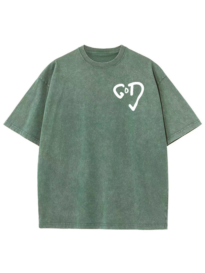 Christianartworkshop Unisex-T-Shirt mit Gottherz-Print