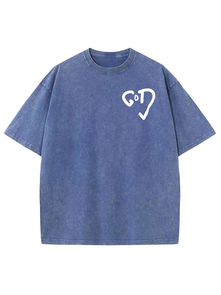 Christianartworkshop Unisex-T-Shirt mit Gottherz-Print