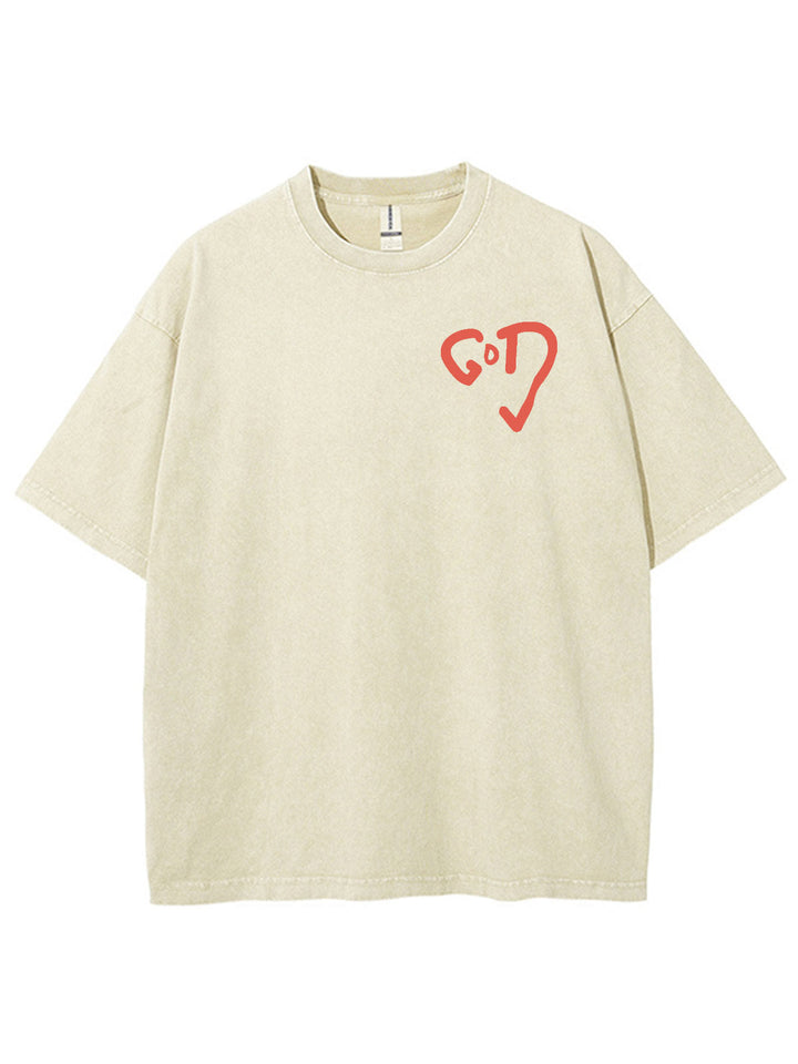 Christianartworkshop Unisex-T-Shirt mit Gottherz-Print