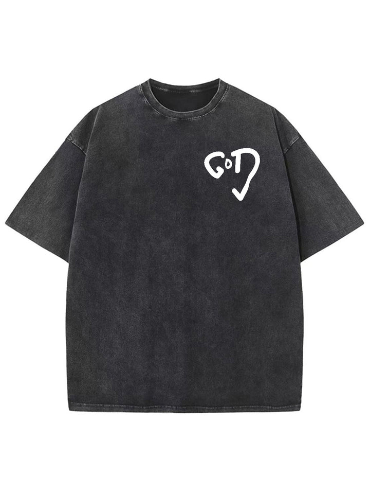 Christianartworkshop Unisex-T-Shirt mit Gottherz-Print