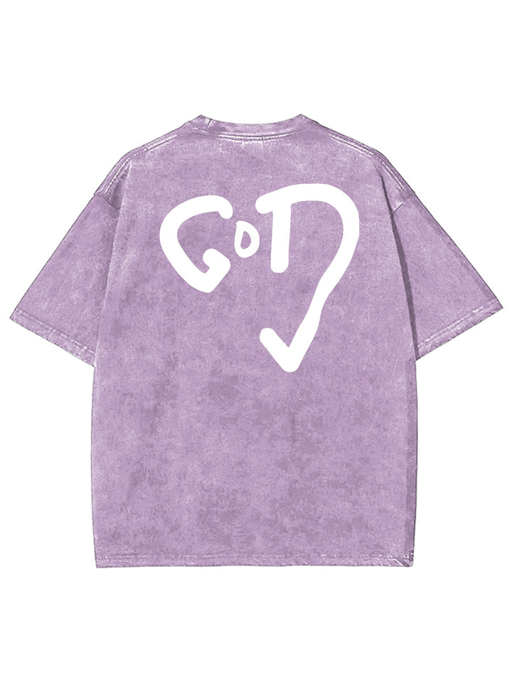 Christianartworkshop Unisex-T-Shirt mit Gottherz-Print