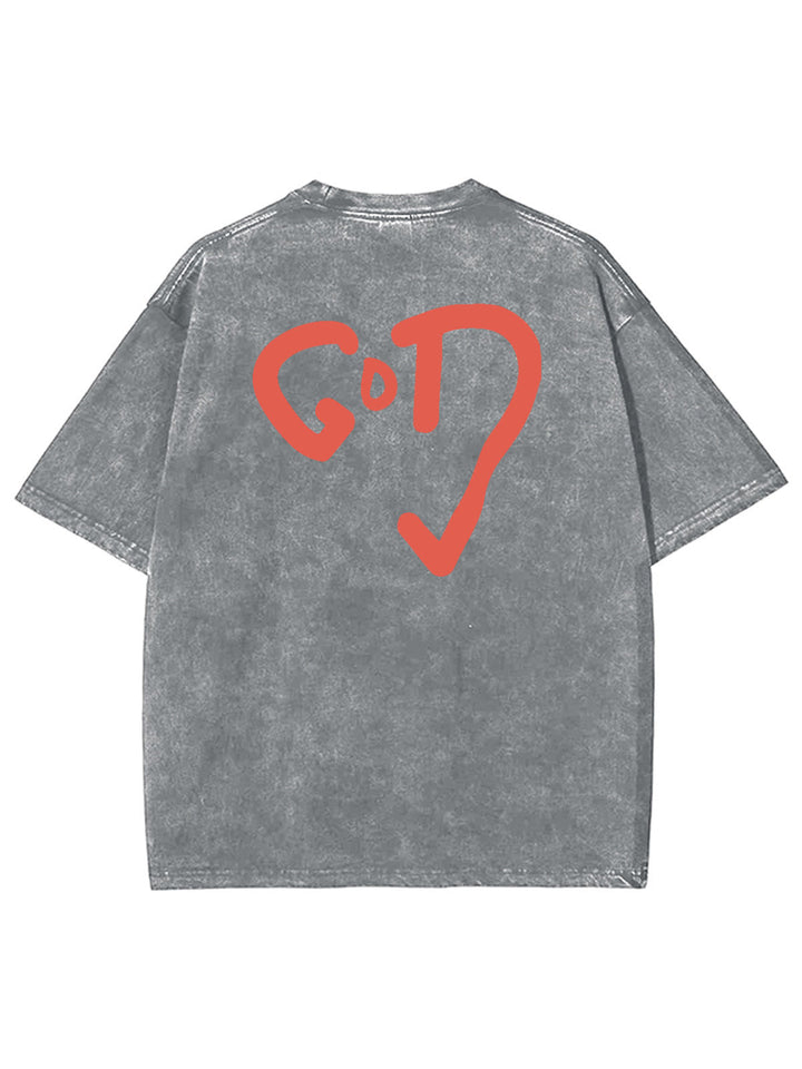 Christianartworkshop Unisex-T-Shirt mit Gottherz-Print