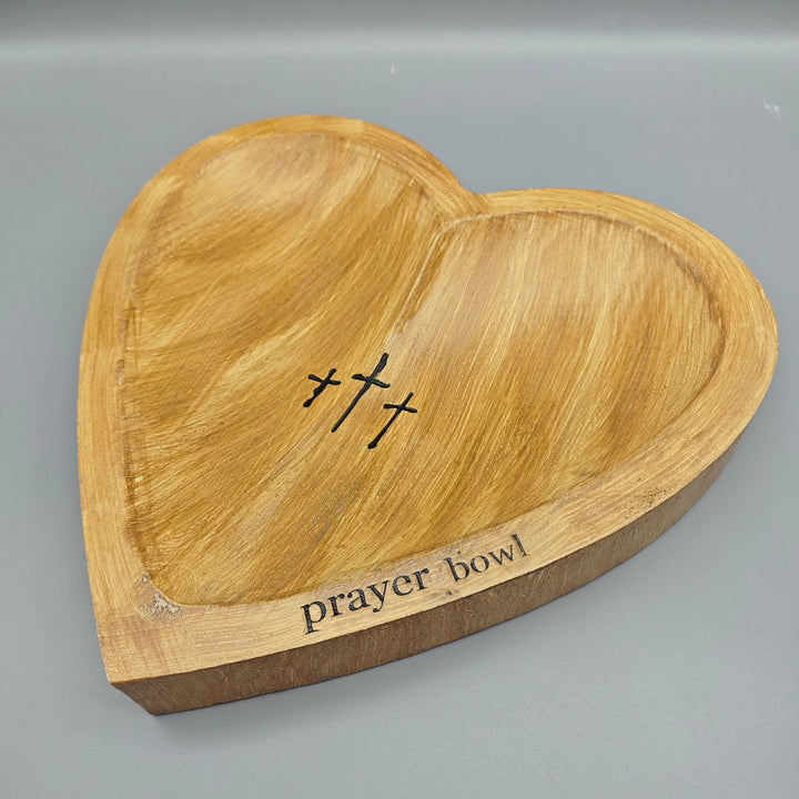 Christianartworkshop Heartfelt Devotion Gebetsschale aus Holz – Ein heiliger Ort für Ihre Gebete