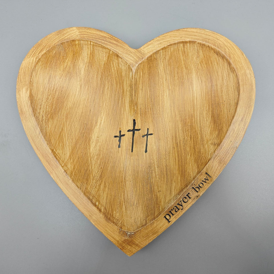 Christianartworkshop Heartfelt Devotion Gebetsschale aus Holz – Ein heiliger Ort für Ihre Gebete