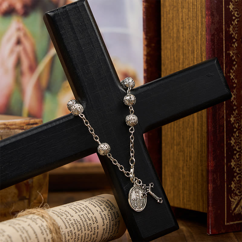 Christianartworkshop Wundertätige Medaille und Kruzifix, verstellbar, schlicht, lässig