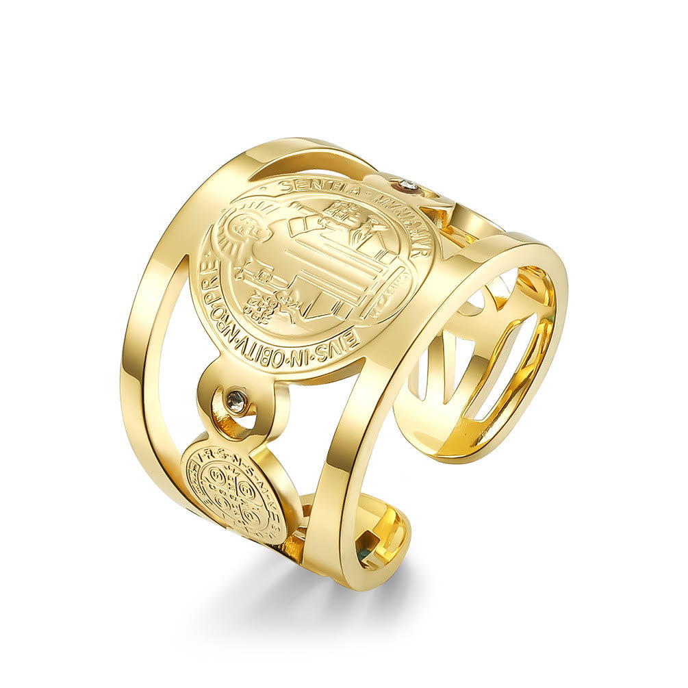 Christianartworkshop Ring des Heiligen Benedikt – Göttlicher Schutz und ewiger Segen