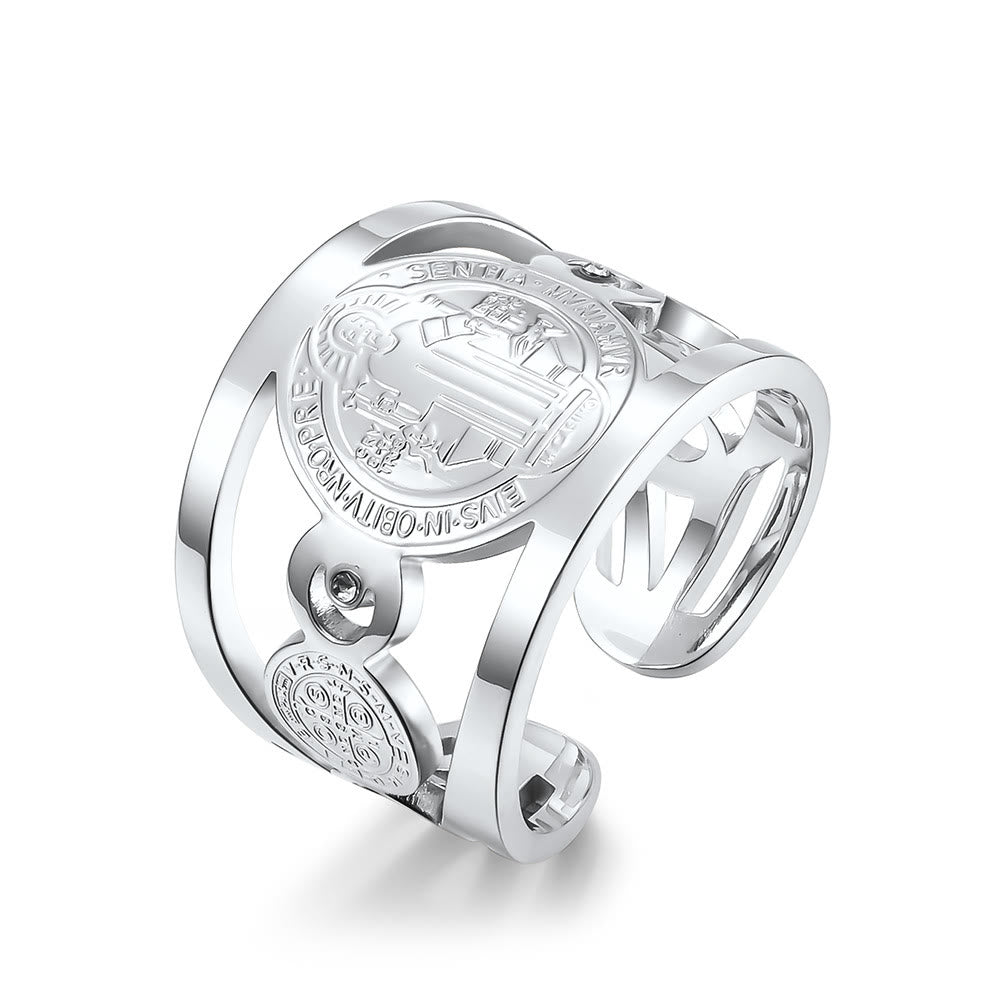 Christianartworkshop Ring des Heiligen Benedikt – Göttlicher Schutz und ewiger Segen