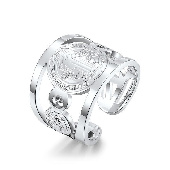 Christianartworkshop Ring des Heiligen Benedikt – Göttlicher Schutz und ewiger Segen
