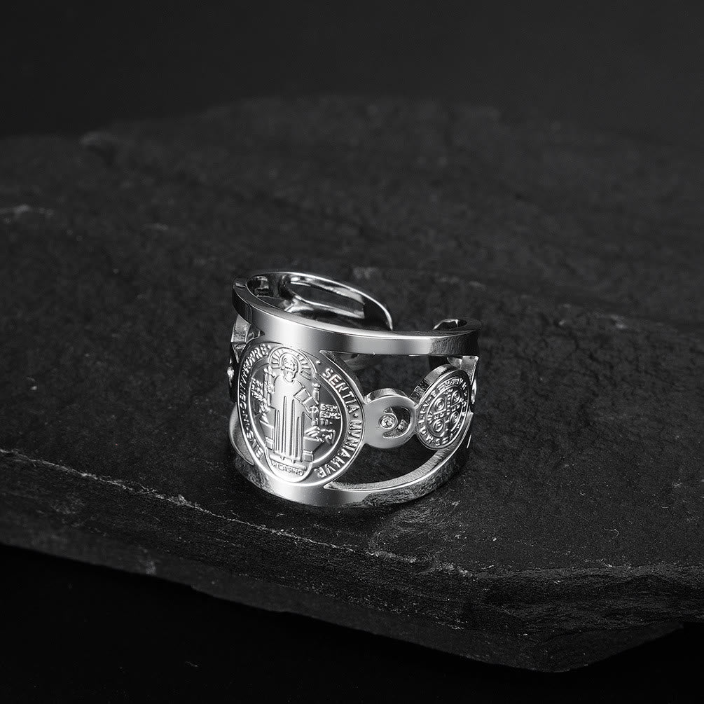 Christianartworkshop Ring des Heiligen Benedikt – Göttlicher Schutz und ewiger Segen
